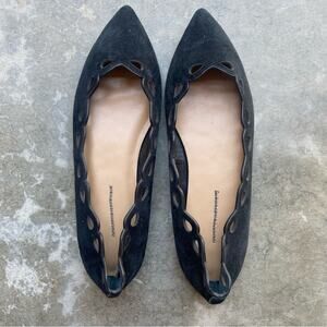 Banana Republic black suede leather flats